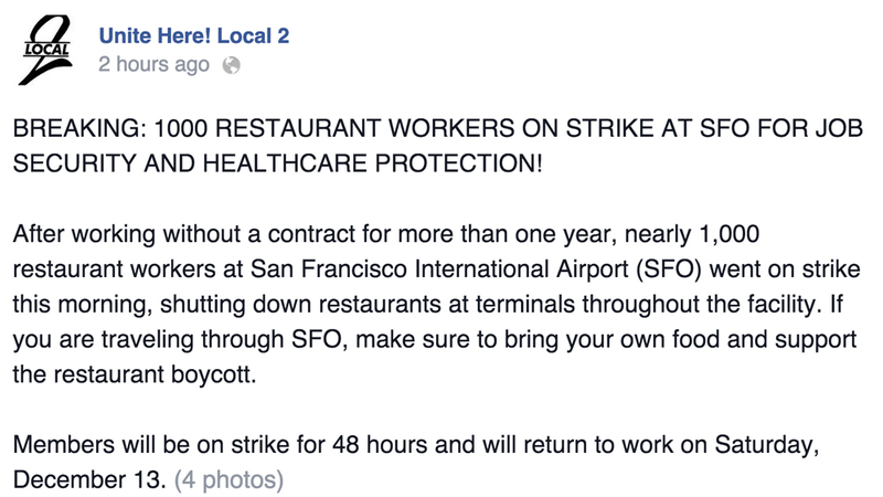 Illustration for article titled Bad Weather And Food Vendor Strike Make Perfect Shitstorm At SFO